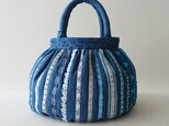 FRANCE RIBBON MARU BAG [BLUE DENIM]