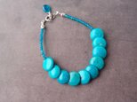 【SV】Turquoise × Apatite Bracelet／ターコイズ×ネオンブルーアパタイト ブレスレットの画像