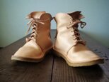 きなりの編み上げ靴