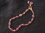 【K14gf】Tourmaline × Garnet Bracelet／トルマリン ブレスレット（Pink）の画像