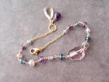 【K14gf】Ametrine Mixed Stone Bracelet／アメトリン ブレスレットの画像