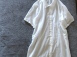 ナチュラルコットンワッシャーのロングシャツ
