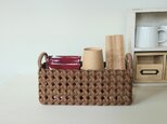 newカラー  縦収納ですっきりかご  モカ