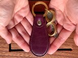 Shoes horn Key ring【レザーシューホーン/キーホルダー 】"purple"の画像