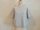 【再再販♡】冷感素材＆通気性◎コットン100％ギマ加工　ラグランポンチョプルオーバー　アッシュ杢グレーの画像