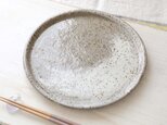 【SALE】グレーの御影土 刷毛目模様のプレート皿 還元焼成 ＊ １