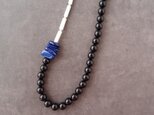 Black Onyx × White Magnesite Necklace／オニキス × ホワイトマグネサイト ネックレスの画像