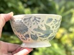 Kakiotoshi bowl － 向日葵とカワラヒワの画像