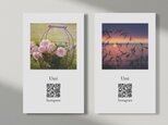 【名刺 片面100枚】写真を入れて作成する名刺・ショップカード QRコード挿入 画像