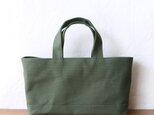 オリーブグリーン 倉敷産8号帆布使用横長トートM【受注製作】