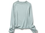 ★サンプルセール　1点のみ★1000円オフ ニットシリーズシンプルなのにお ニット　淡い青緑色 230214-3 （146）