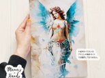 A4 ポスター 中世の大天使ガブリエル 守り神 ビンテージ風 スピリチュアル 開運 水彩画 イラスト アートの画像