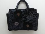 noir ribbon flower standard bagの画像