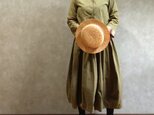 ミモレ丈 スカート カーキ L / バルーン ロングスカート ギャザースカートの画像