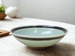 手描き深皿　青磁ながれ【砥部焼】