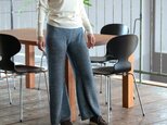 ［ジュニパーベリー染め］ラムWフェイス、ハイウェストニットパンツ【Organic Cotton】