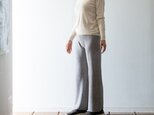 ［アンゼリカ染め］ラムWフェイス、ハイウェストニットパンツ【Organic Cotton】