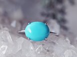 スリーピングビューティターコイズのシルバーリング　～秘色（ひそく）の画像