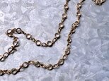 N244-ヴィンテージネックレス・U.S.A. Gold-tone and cut glass chain necklaceの画像