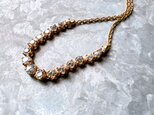 N246-ヴィンテージネックレス・U.S.A. Gold-tone rhinestone chain necklaceの画像