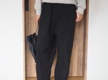 Cotton cloth 3D pants / BLACK