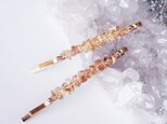インペリアルトパーズによる飴色のヘアピン　～飴色