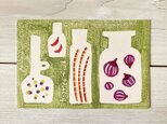 ポストカード2枚セット・版画「bottled food」