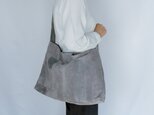 ピッグスエードのビッグショルダー グレー