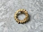 SC109-ヴィンテージブローチ・U.S.A. 1970〜80s Gold Tone Wreath Design Broochの画像