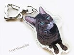 キジトラ猫のアクリルキーホルダー