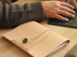 書き易さを追求した凹凸の無いノートカバー A5サイズ対応 LF-009 ヌメ革 レザー ブックカバー