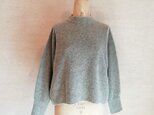 【特別提供品】ウールブークレハイネックプルオーバー ライトグレー杢