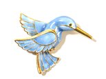 80s Vintage Enamel Hummingbird Broochの画像