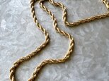 N247-ヴィンテージネックレス・U.S.A. 1980s Gold-tone screw chain necklaceの画像