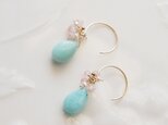 水面に浮かぶ花(ピアス 14kgf)の画像