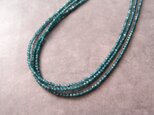 【K14gf】Blue Green Jade Necklace/ブルーグリーンジェード 3連ネックレス