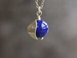 ラピス林檎のネックレス　高品質ラピスラズリ 天然石 14Kgf　--Ruri apples--