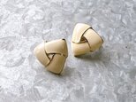 Y1024 -ヴィンテージイヤリング U.S.A. 1980s Gold Tone Cleam Enamel Paintの画像
