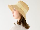 Anika アニカ 麦わら 女優帽 クラウン浅め クリームリボン 57cm [UK-H111-CR]