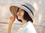 Alena アレナ 麻調ブレード・ペーパー2WAYキャペリン 60cm ブラウン [UK-H124-BR-L]の画像
