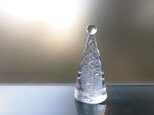 ガラスのクリスマスツリー(泡のレースb）