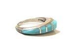 Vintage Turquoise Design Sterling Silver Ring
