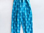 シュエシュエファブリック　タックパンツ　Shweshwe Caribbean Blueの画像