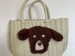 カゴバッグ 犬③の画像