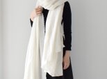 超ロングストール（ウール）：白