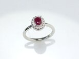 Sv925 ルビーリング 0.58ct