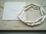 【drop】silver925 スティックパールネックレス