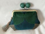 SAFECO　フランス生地　ジャガード　親子がま口ミニ財布　　の画像