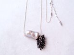 【SV】Biwa Pearl × Black Spinel 2way Necklace /パール×ブラックスピネル ネックレス
