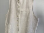 リネン衿つきベスト